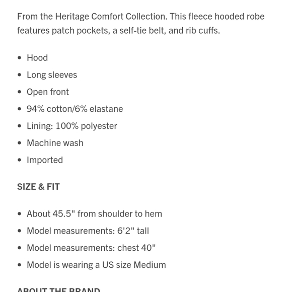 UGG Mens Leeland Fleece, Hooded Robe, Size M/L - Picture 2 of 6